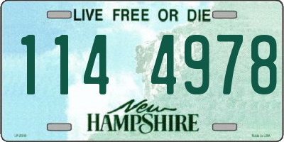 NH license plate 1144978