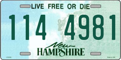 NH license plate 1144981