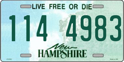 NH license plate 1144983