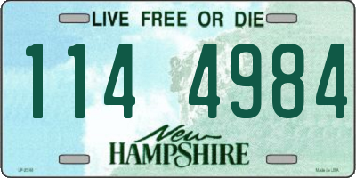 NH license plate 1144984