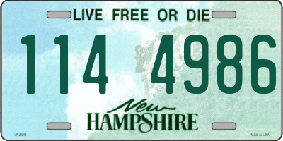 NH license plate 1144986