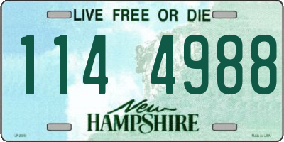 NH license plate 1144988