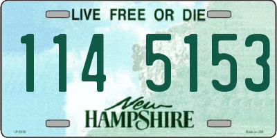 NH license plate 1145153