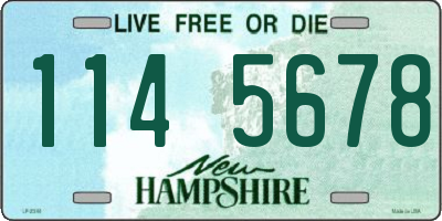 NH license plate 1145678