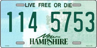 NH license plate 1145753