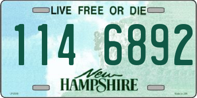 NH license plate 1146892