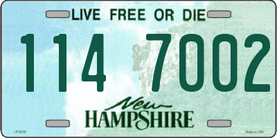 NH license plate 1147002
