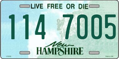 NH license plate 1147005