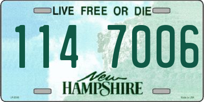 NH license plate 1147006