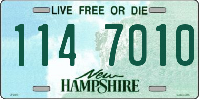 NH license plate 1147010