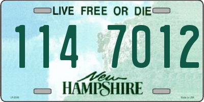 NH license plate 1147012