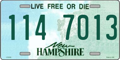 NH license plate 1147013
