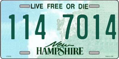 NH license plate 1147014