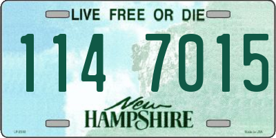 NH license plate 1147015