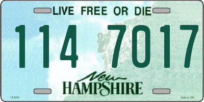 NH license plate 1147017