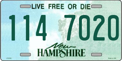 NH license plate 1147020