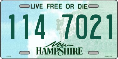 NH license plate 1147021