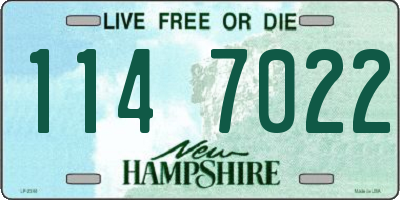 NH license plate 1147022