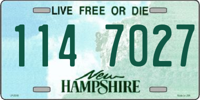 NH license plate 1147027