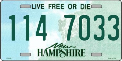 NH license plate 1147033