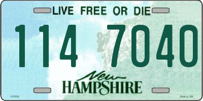 NH license plate 1147040