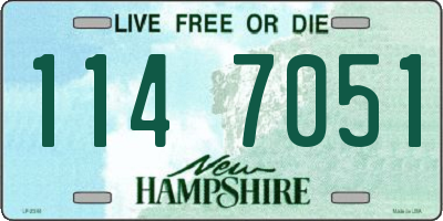 NH license plate 1147051