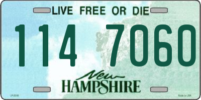 NH license plate 1147060