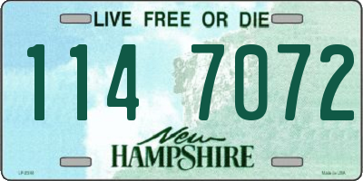 NH license plate 1147072