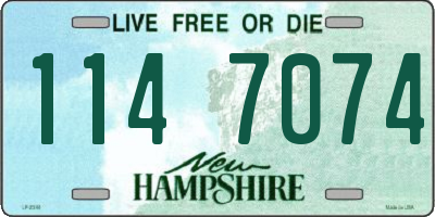 NH license plate 1147074