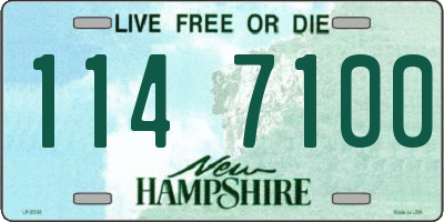 NH license plate 1147100