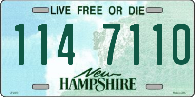 NH license plate 1147110