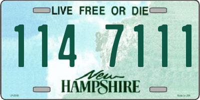 NH license plate 1147111