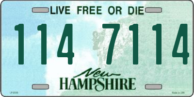 NH license plate 1147114