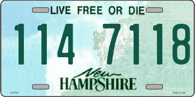 NH license plate 1147118