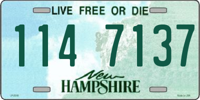 NH license plate 1147137