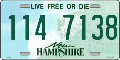 NH license plate 1147138