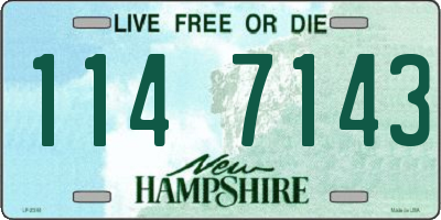 NH license plate 1147143