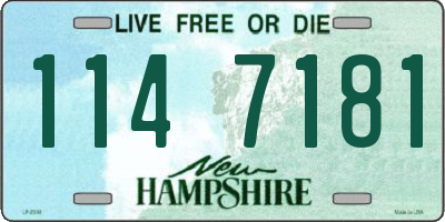 NH license plate 1147181