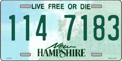 NH license plate 1147183