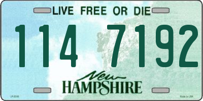 NH license plate 1147192