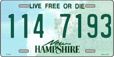 NH license plate 1147193