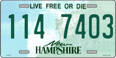 NH license plate 1147403