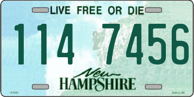 NH license plate 1147456