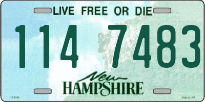NH license plate 1147483