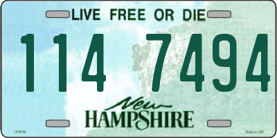 NH license plate 1147494
