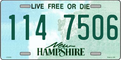 NH license plate 1147506