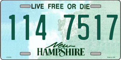 NH license plate 1147517