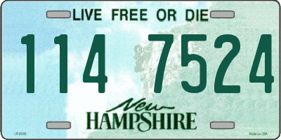 NH license plate 1147524