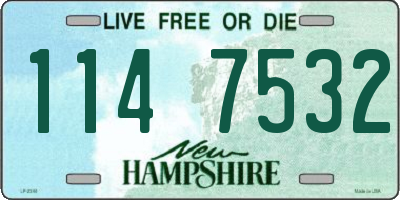 NH license plate 1147532
