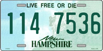 NH license plate 1147536